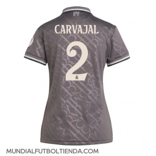 Camiseta Real Madrid Daniel Carvajal #2 Tercera Equipación Replica 2024-25 para mujer mangas cortas